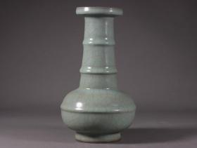 旧藏，官瓷竹节瓶摆件