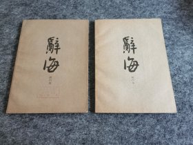 辞海 试行本4、5（两本合售 内附征求意见和空白修改意见两份 1961年一版一印 品佳）