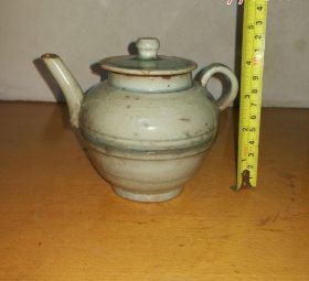 明代青釉茶壶-98