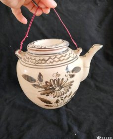 民国磁州窑茶壶，-61