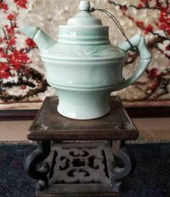 宜兴老青瓷茶壶-48