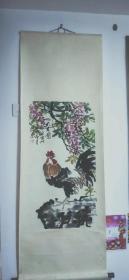 著名画家王培东乙亥年（1995）精绘国画《大吉图》立轴一幅，精裱