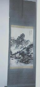 张祖智乙亥年（1995）国画《青山安居》立轴一幅，原装旧裱