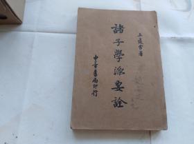 诸子学派要诠 王蘧常名著1936年初版本,有赵安定毛笔签名钤印题记,1946年XX代购于上海中华书局,毛笔字很漂亮.另天头处有少量几处铅笔批注这位赵安定应当也是位学者