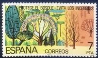 念椿萱 西班牙邮票2363 1978年自然保护5-3自然保护7比塞塔全新
