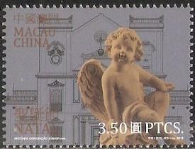 澳门邮票1321圣诞节天使3.5元全新