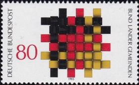 念椿萱 联邦德国邮票1194 1983年民主的基本思想国家的政治体制1全新