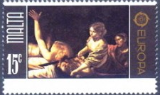 念椿萱 马耳他邮票0513 欧罗巴弗朗西斯科穆拉的绘画作品15分全新
