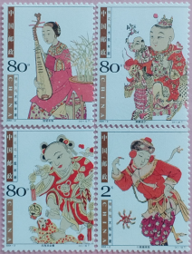 念椿萱 编年邮票 2004年 2004- 2 桃花坞木版年画 4全新不连