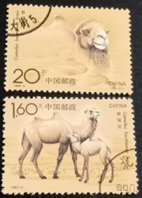 念椿萱 邮票1993年1993- 3T野骆驼2全盖销票