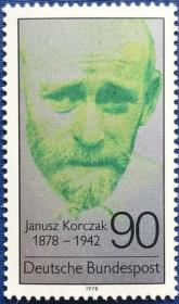 念椿萱 联邦德国邮票0973 1978年波兰教育家科尔察克诞生100年1全新