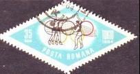 念椿萱 罗马尼亚邮票2311 1964年第18届奥运会邮票 8-3排球35B盖销票