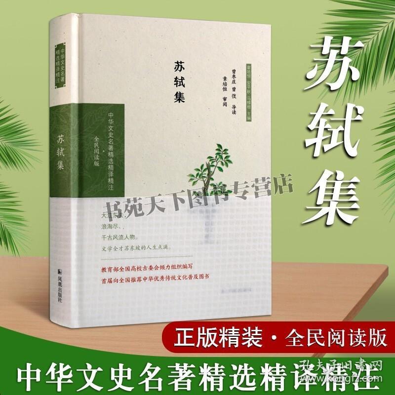 苏轼集苏东坡集古典文学作品集原文译文注释中国传统文化西汉朝诗词诗歌散文古文辞赋格律正版蝶恋花少年游浣溪沙水调歌头满庭芳