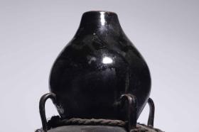 宋代，四川广元窑黑釉葫芦瓶