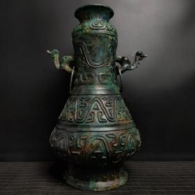 商周青铜——象耳山云圆瓶