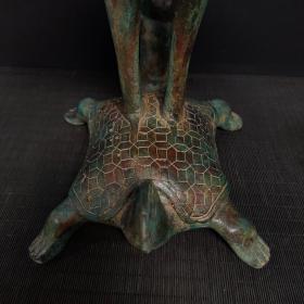 战国青铜——龟鸟挂钟