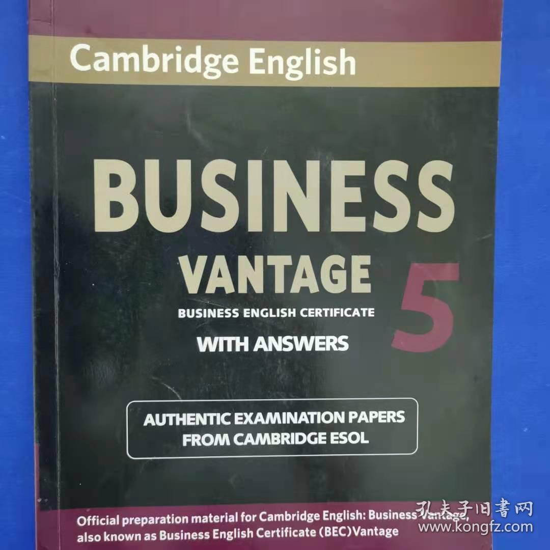 Cambridge English Business 5 Vantage Student's Book with Answers [Cambridge ESOL]