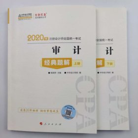 2020年注册会计师官方考试辅导书教材注会 审计 经典题解（上下册） 备考学习过关中华会计网校梦想成真