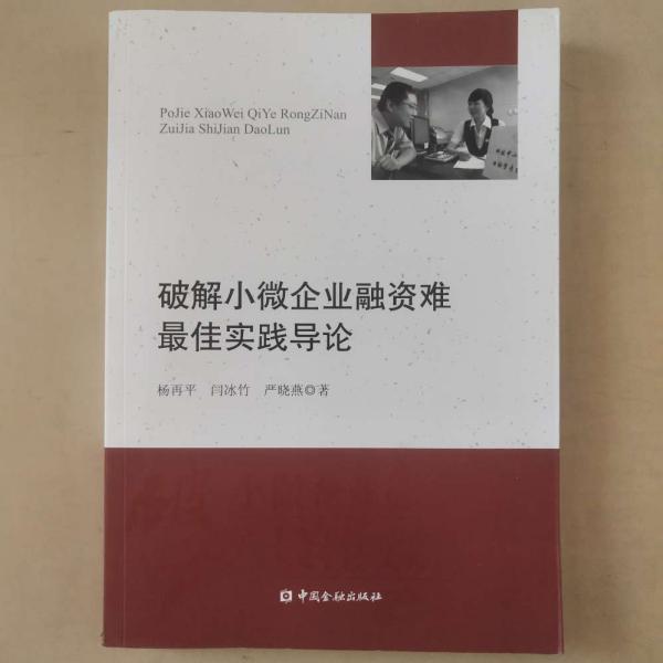 破解小微企业融资难 最佳实践导论 [杨再平, 阎冰竹, 严晓燕, 著]