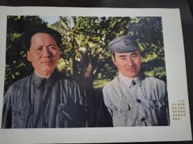 老照片  一九四五年，伟大领袖毛主席和他的亲密战友林彪同志在延安