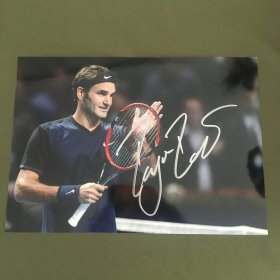 罗杰·费德勒（Roger Federer）签名照片 7寸 网球运动员 2023B