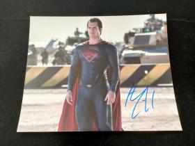 Henry Cavill (Superman) 亨利卡维尔 超人 亲笔签名照 10寸 欧美明星周边收藏 A