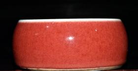 清代霁红釉砚台