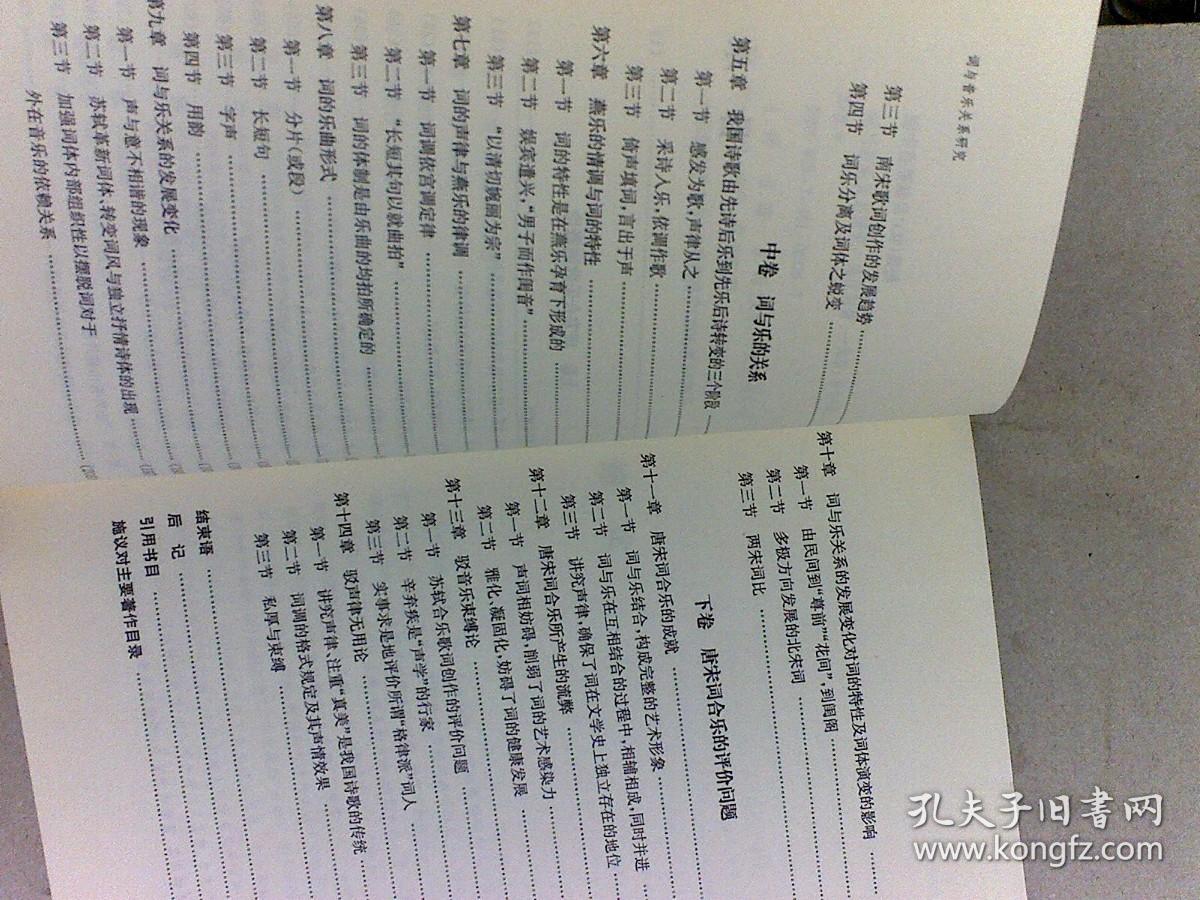 词与音乐关系研究（上中下 一卷本）