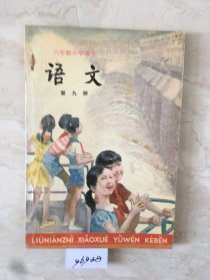 六年制小学课本：语文（第九册，库存新书无笔迹，封面有折痕）（96938）