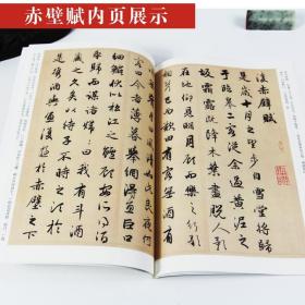 元赵孟頫前后赤壁赋 彩色高清版 历代碑帖精粹 繁体字旁注碑帖行书毛笔书法练字帖 赵孟頫书法作品 书法书籍正版