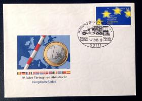 2003年 德国纪念邮资封   1枚
