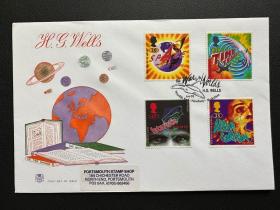 外国邮票 英国首日封 1995年 小说 作家