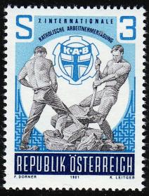 奥地利邮票1981年工人日1全