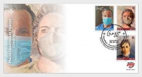 马耳他抗疫邮票 2021 疫情 医护人员 邮票首日封