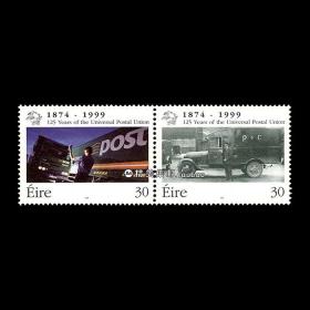 爱尔兰1999 万国邮联125周年 运输 外国邮票