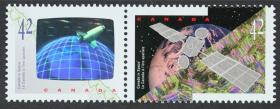 加拿大 1992 太空科技 宇航 航天飞机 异质全息 外国邮票 2全新