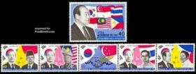 韩国 1981年总统出访：国旗邮票