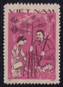 5越南 1987 生肖猫年（兔年）1全新 外国邮票
