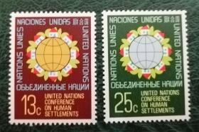 联合国邮票 1976（纽约）2全新