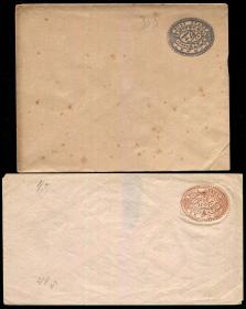 8616：印度1885年图章 邮资封