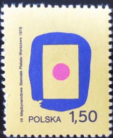 波兰邮票 1978年 第7届国际广告大会 华沙 会徽 1全 新