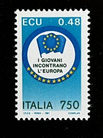 意大利邮票--1991欧盟1全