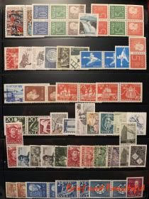 瑞典 新旧票2页 1920-1960年代 邮票