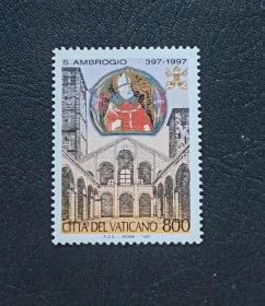 梵蒂冈邮票1997年教皇1枚原胶新2613
