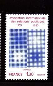 L1法国邮票 1980国际公关协会成立25周年1全