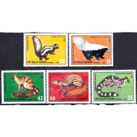 保加利亚1985年动物5全新外国邮票