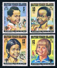 英属维尔京群岛邮票1979年国际儿童年4全新