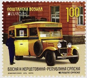 波黑塞族邮票：2013 欧罗巴-邮车(两枚全)