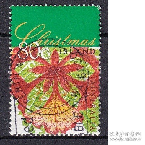 WB21-05 圣诞岛邮票 1998 圣诞树上的花朵 1枚 信销