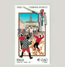2011意大利IVREA狂欢节 全新外国邮票现货